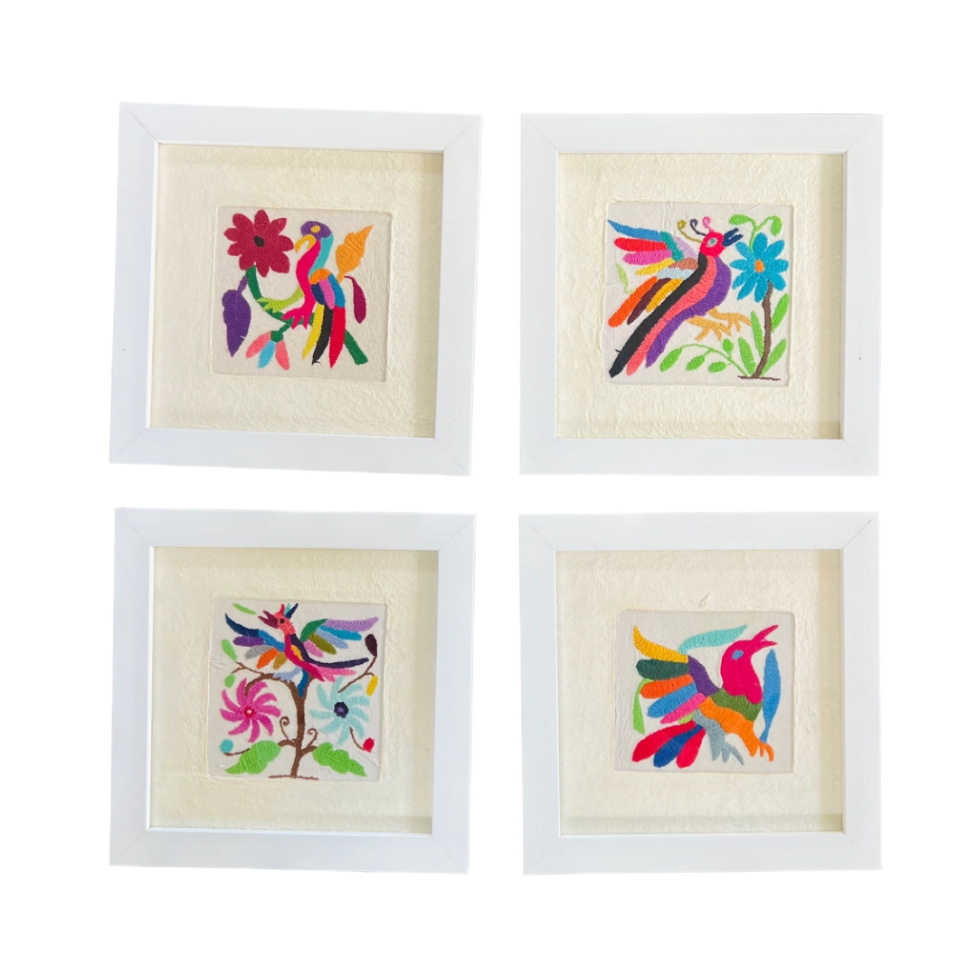 Framed Otomi Embroidery