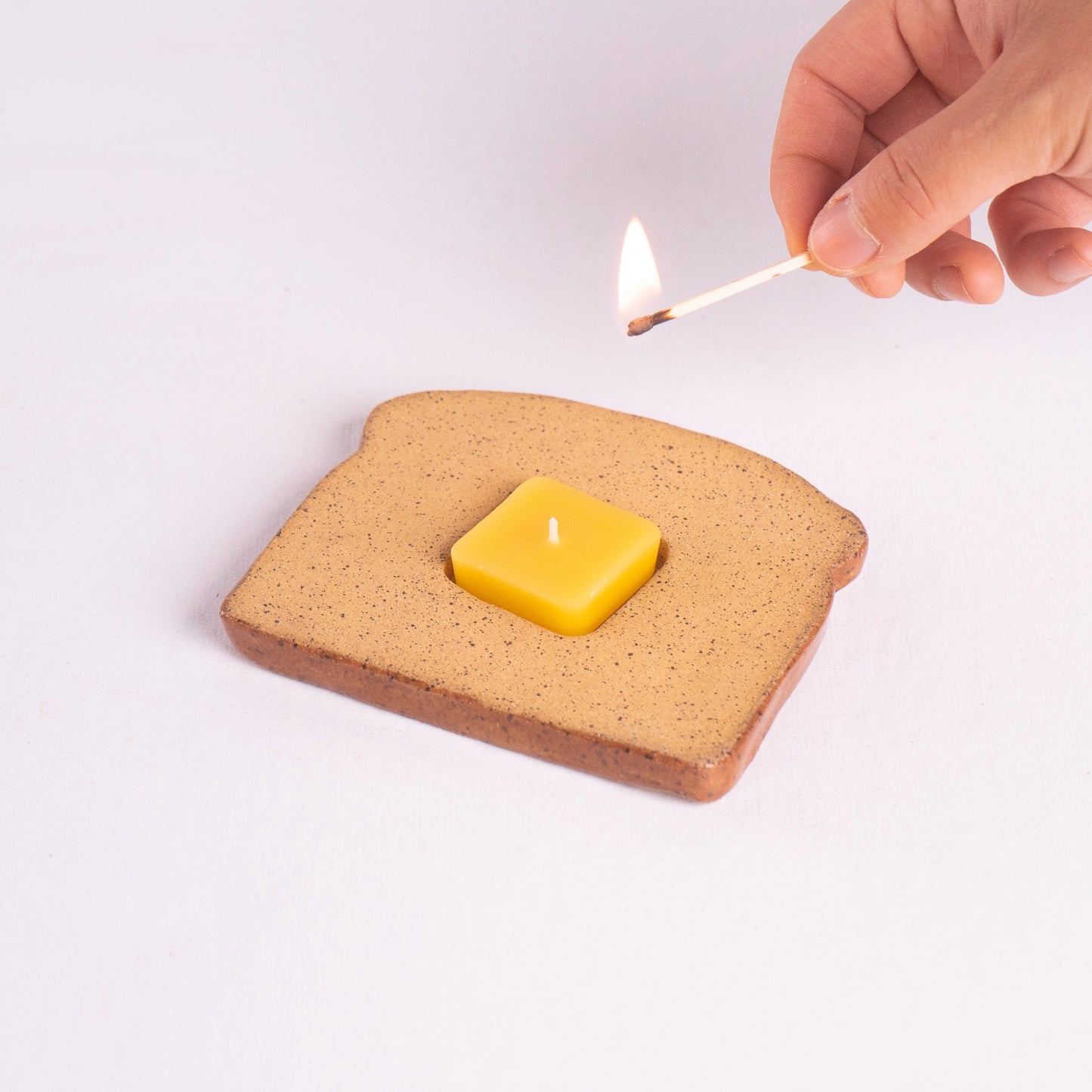 Ceramic Toast Candle Holder